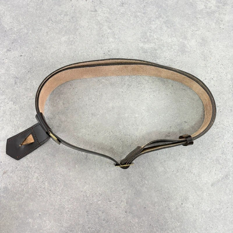 Brown leather wrap layered belt