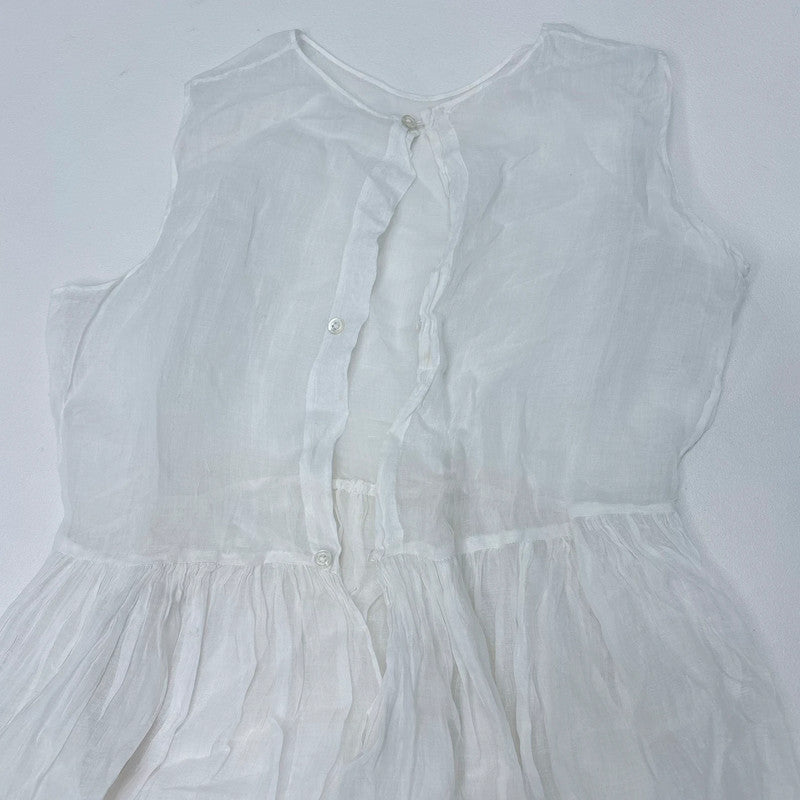 sheer white cotton antique midi dress