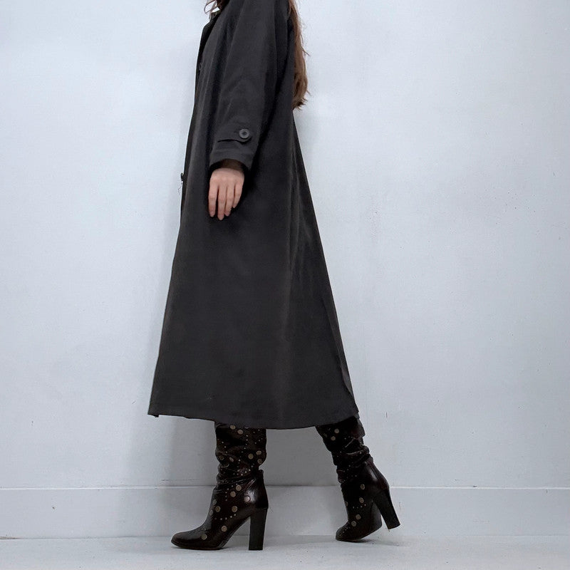 black aline long duster jacket
