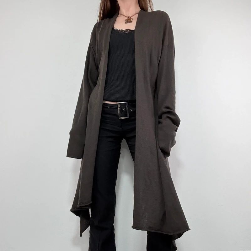 ultra slouchy asymmetric wrap cardigan
