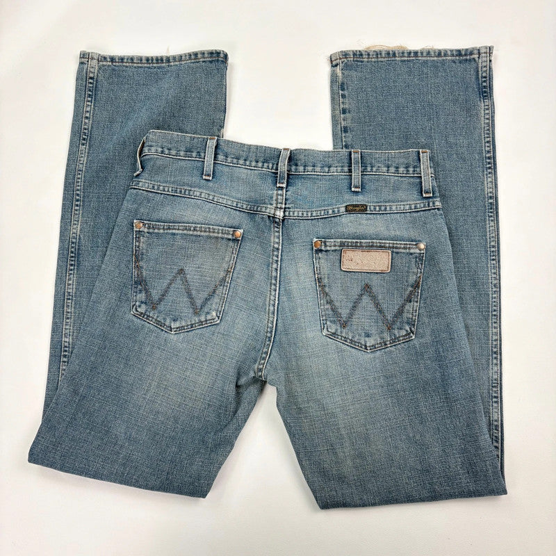 distressed denim flared baggy jeans