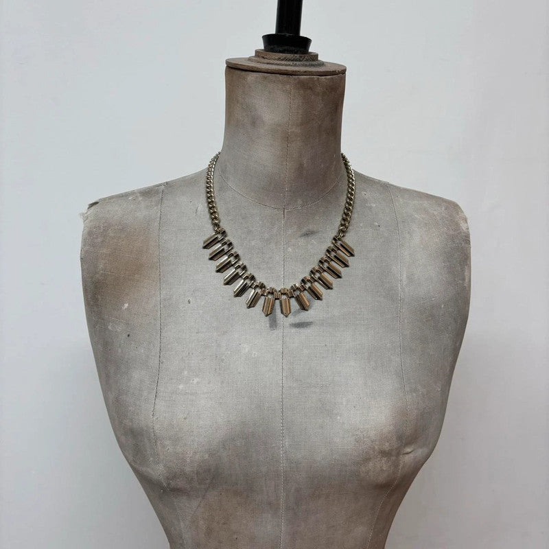 metal grunge spike necklace