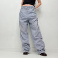slouchy baggy pinstripe jeans