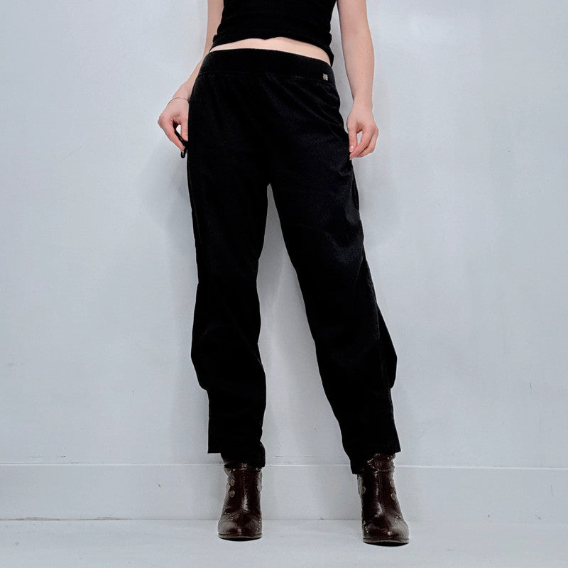 black pleated draped Cop Copine trousers
