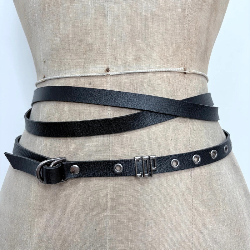 black wrap long Cop Copine belt
