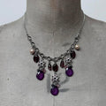 Flower chandelier chain necklace