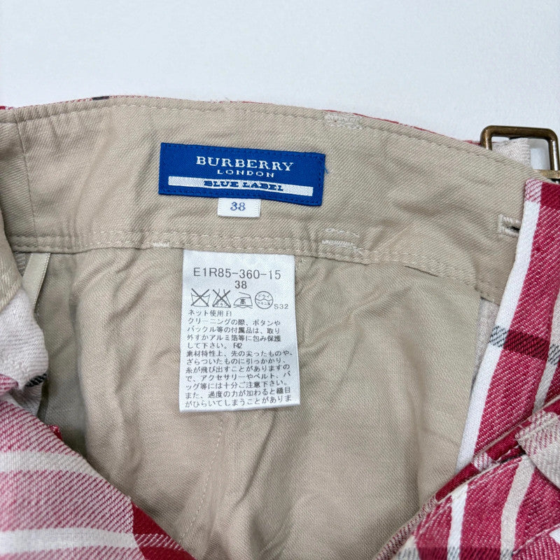 tartan linen belted Burberry shorts