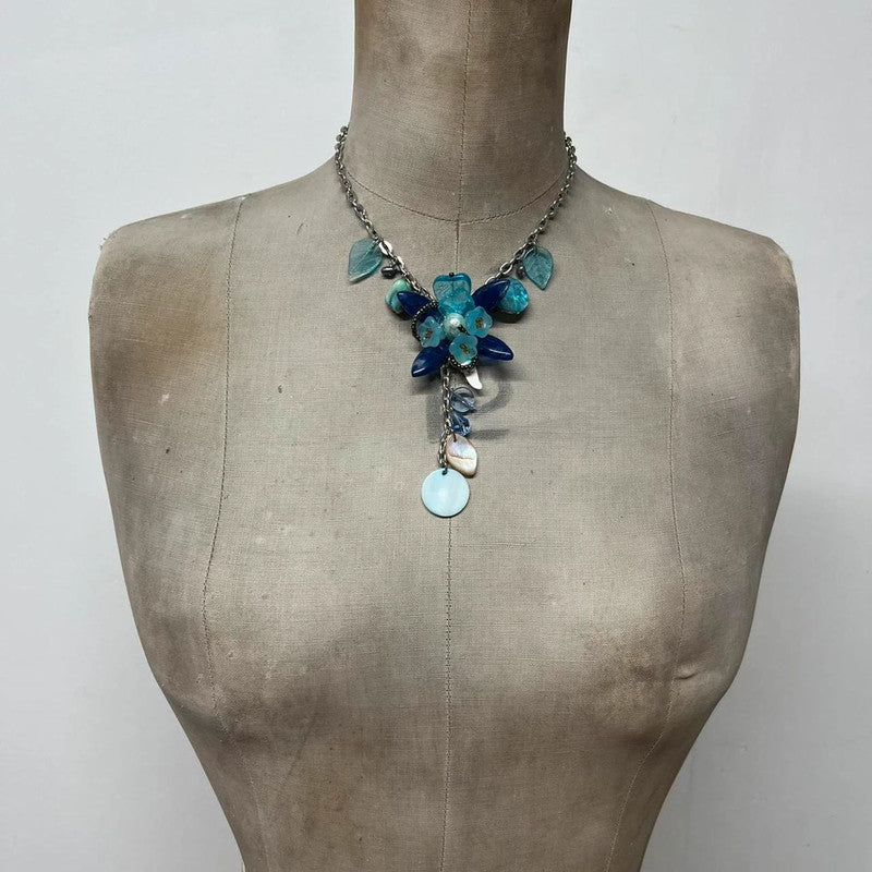 Gothic grunge flower necklace