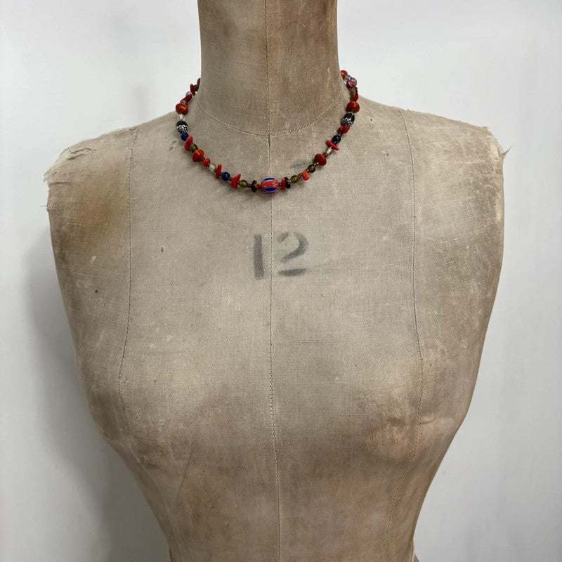 beaded gem necklace