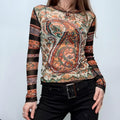 jean paul gaultier sheer boho mesh top