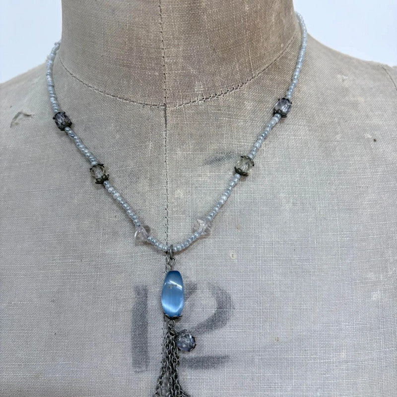 boho beaded chain necklace
