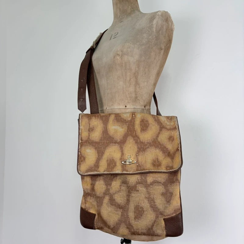 Vivienne Westwood tapestry crossbody oversized bag