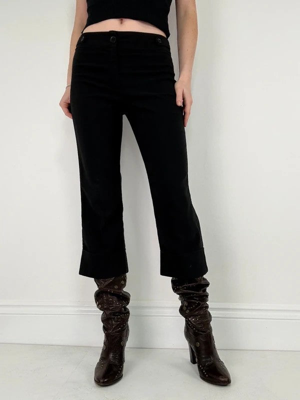 black cropped capri paints