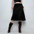 black Cop Copine flared midi skirt