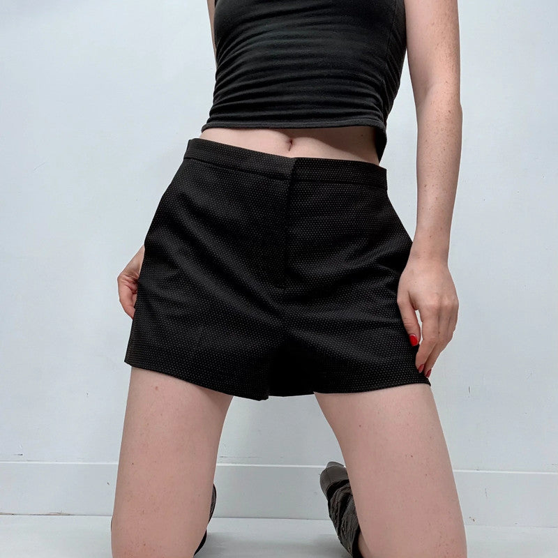 polkadot sandro black mini shorts