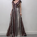 silk patterned floaty maxi dress