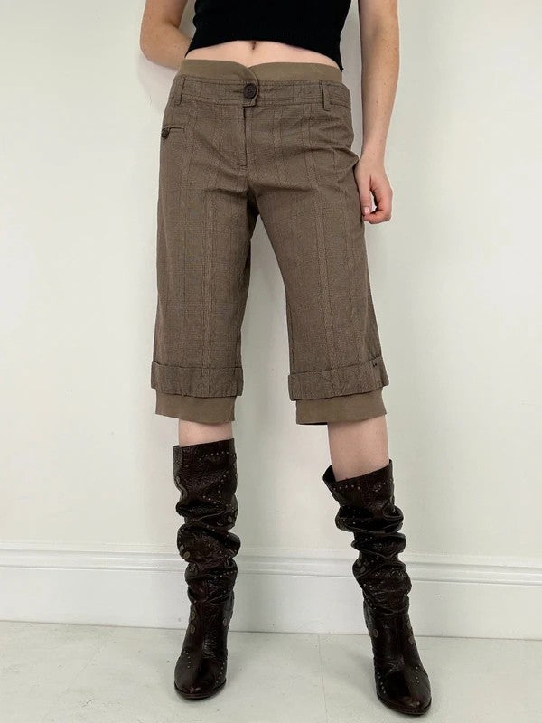 Cop Copine brown cropped capri pants