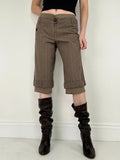 Cop Copine brown cropped capri pants