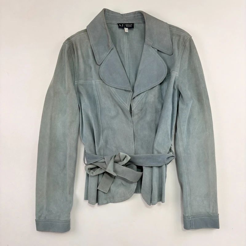 Pale Blue Suede Armani Jacket