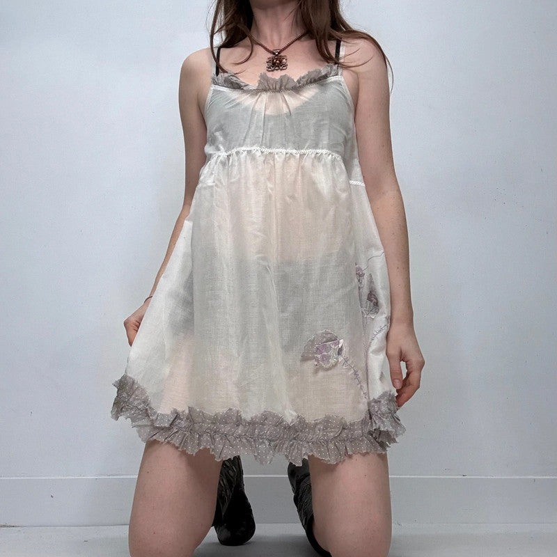 cop copine white cotton mini dress