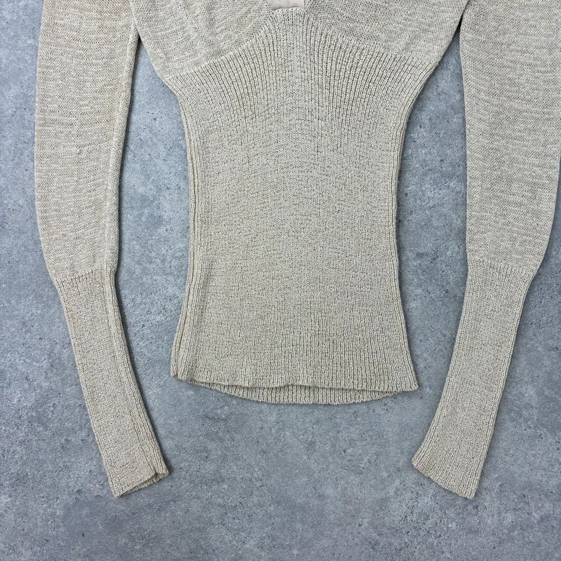 Long sleeve slouchy knit t-shirt