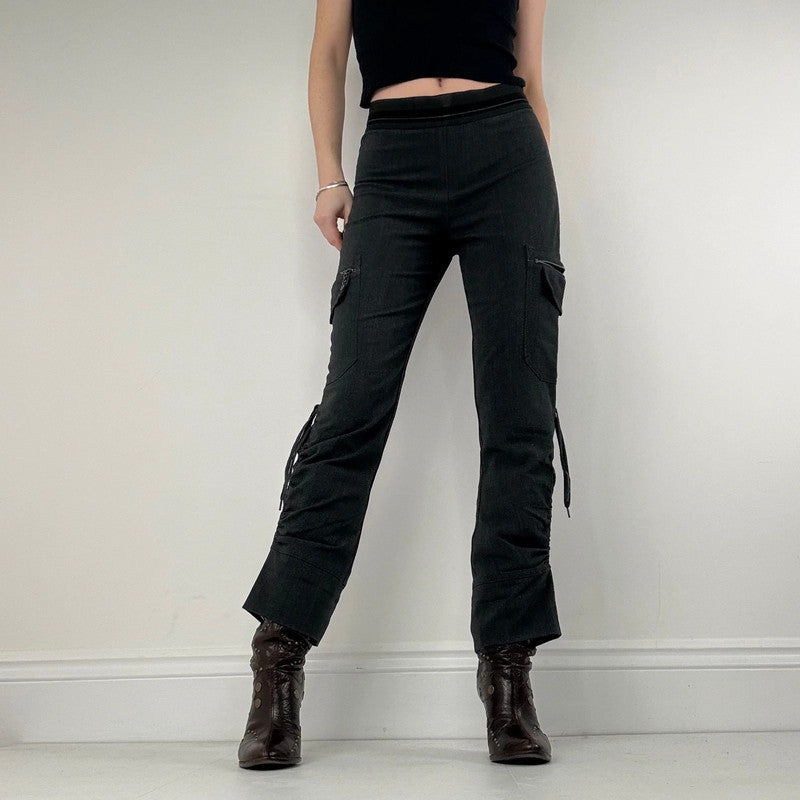 Cop Copine grey low rise gathered suit pants
