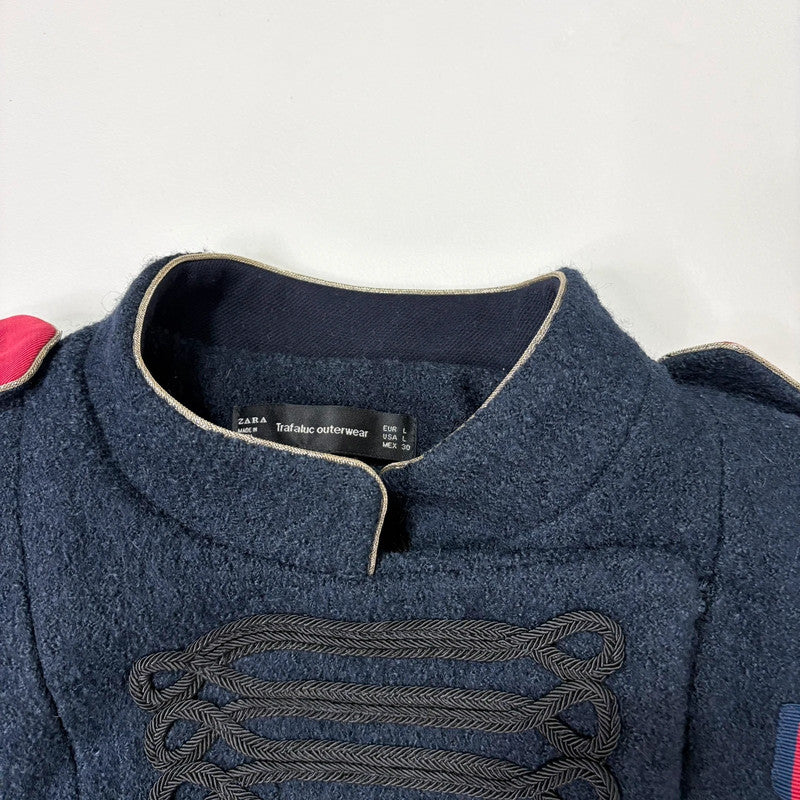 navy wool military napolionic jacket