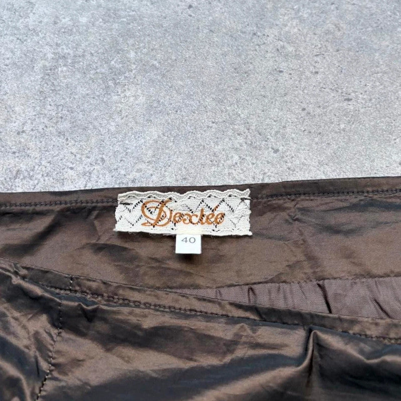 brown layered puff grunge skirt