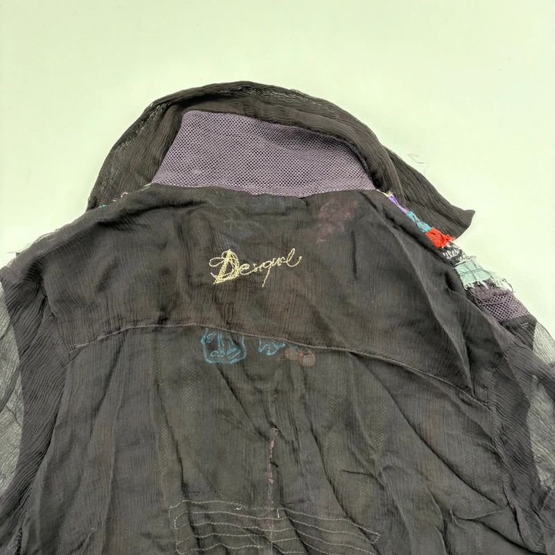 Desigual embroidered Sheer Shirt