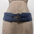 woven leather chunky belt