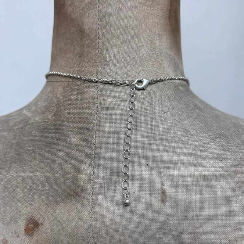 silver heart charm necklace