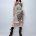 sheer silky fairy floral dress