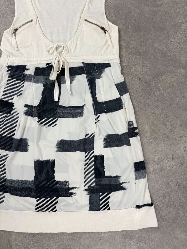 Marithé + François Girbaud graphic checked mini dress