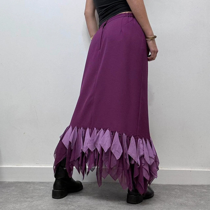 purple fairy flutter asymmetric skirt