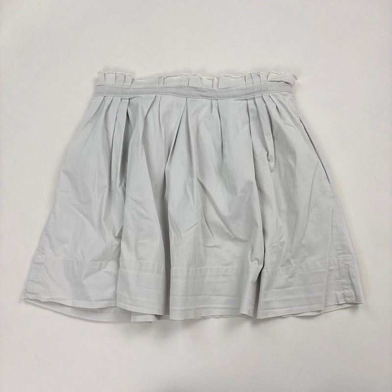 structured cotton pleated midi skirt