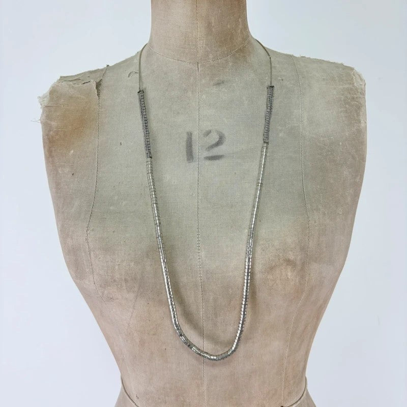 Silver beaded necklace