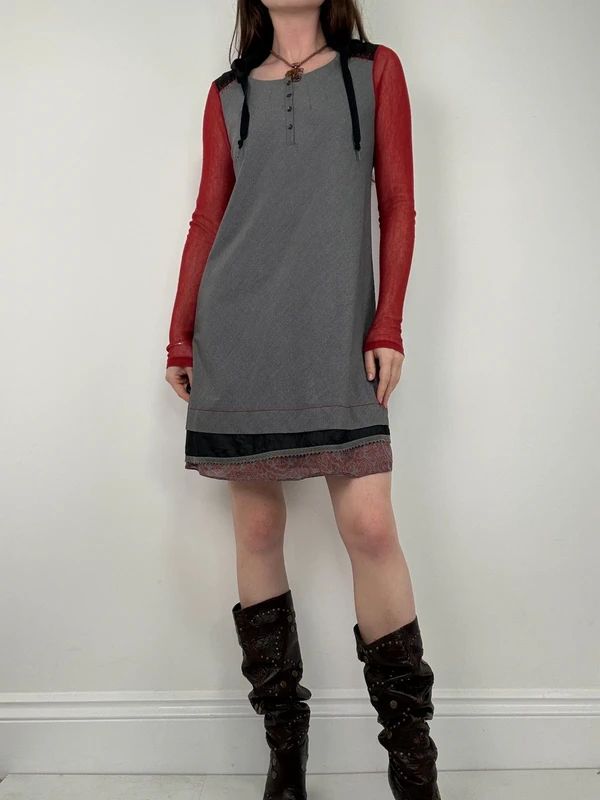 Cop Copine long sleeve a-line grunge mini dress