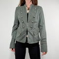 khaki military napoleonic fitted regency jacket