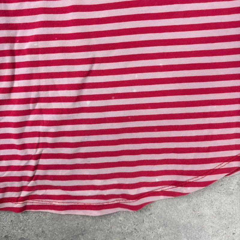 pink and red striped long sleeve Marella t-shirt
