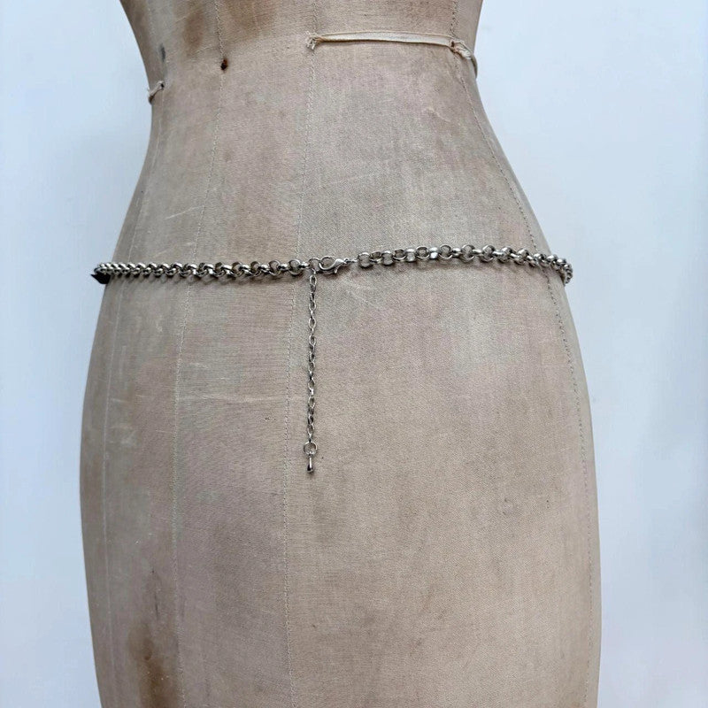 woven chunky chain love heart waist chain