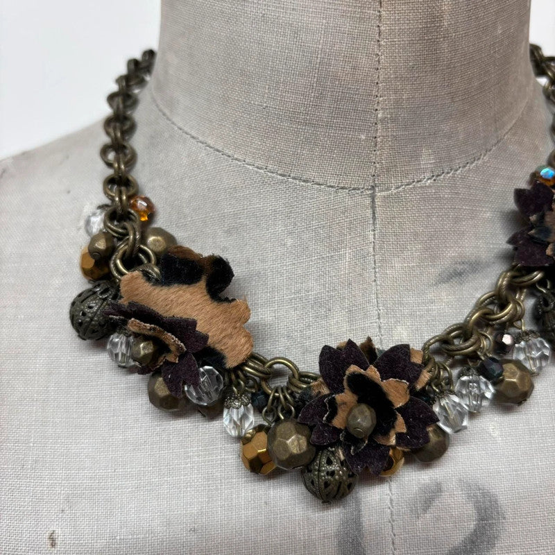 layered chain gothic charm necklace