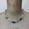 gemstone pearl crystal necklace