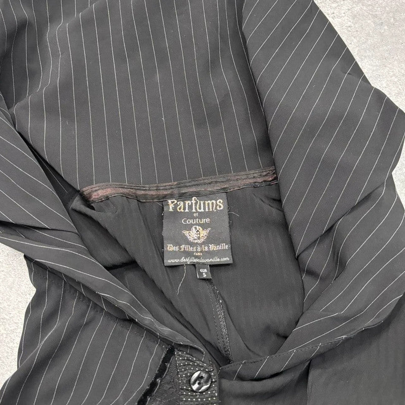 pinstripe structured cargo dress