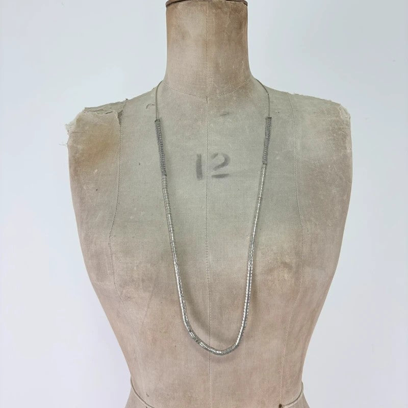 Silver beaded necklace
