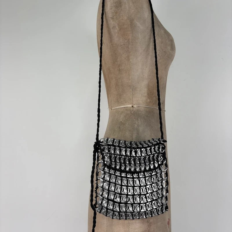 Vintage metallic can tab pouch bag