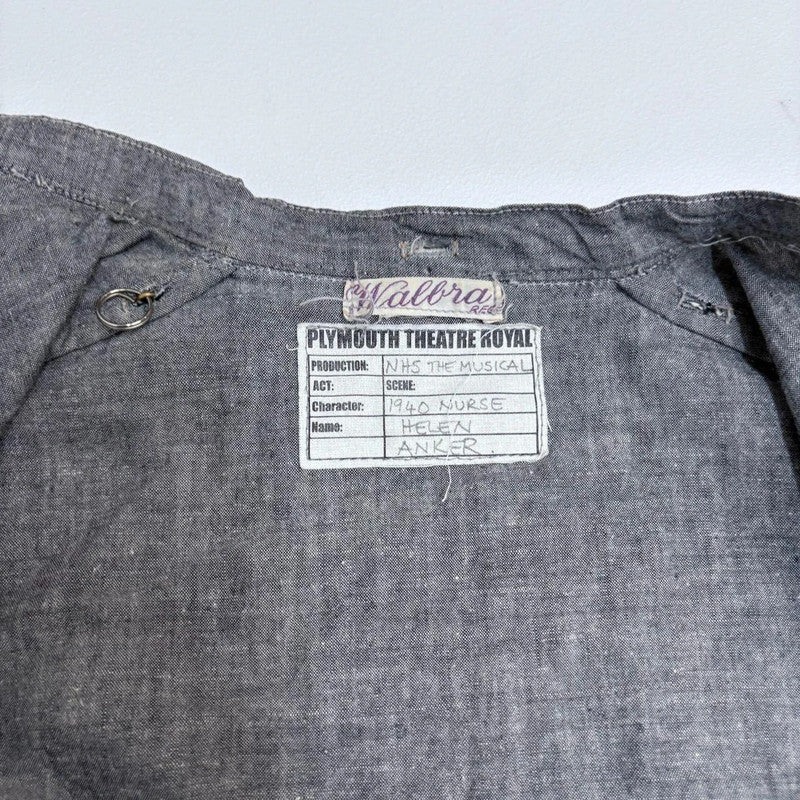 grey cropped edwardian style shirt