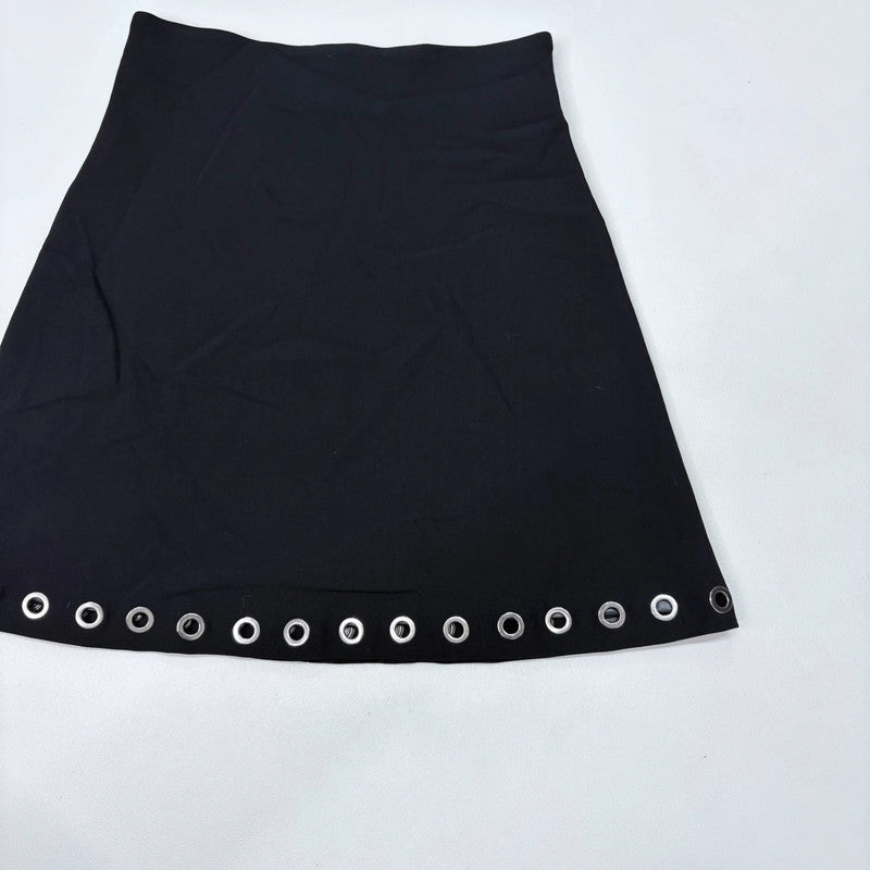plein sud black eyelet studded mini skirt