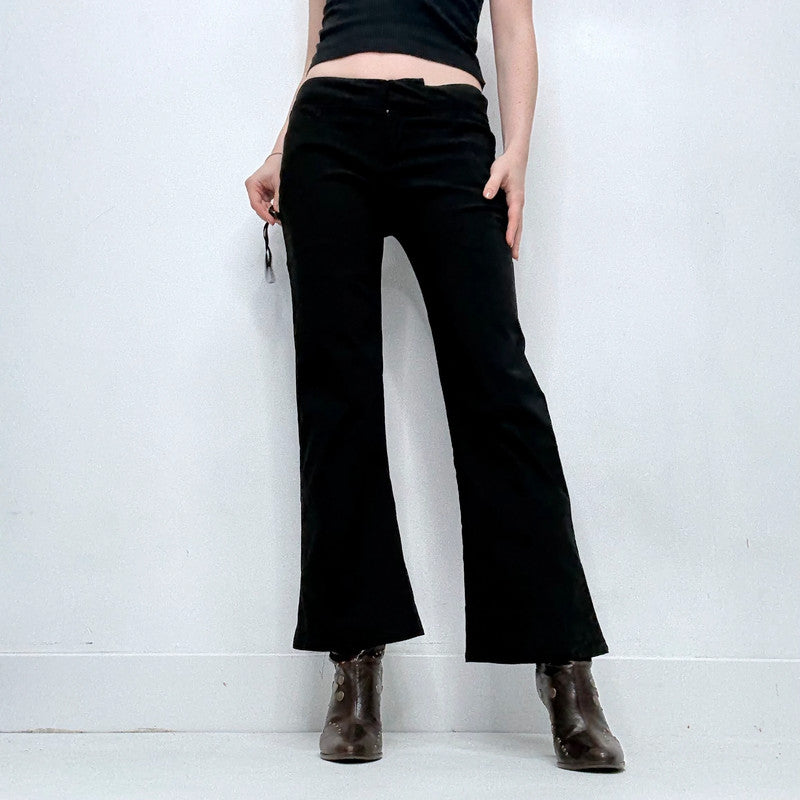 Guess black flared trousers