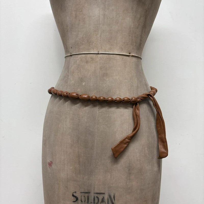 boho bubble leather belt
