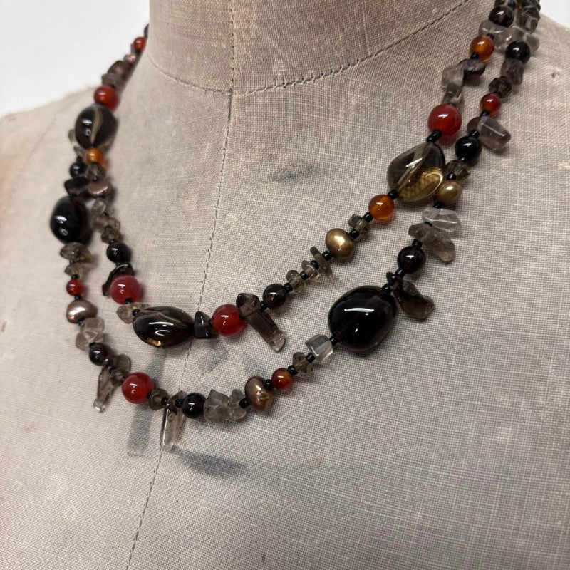 chunky crystal stone necklace